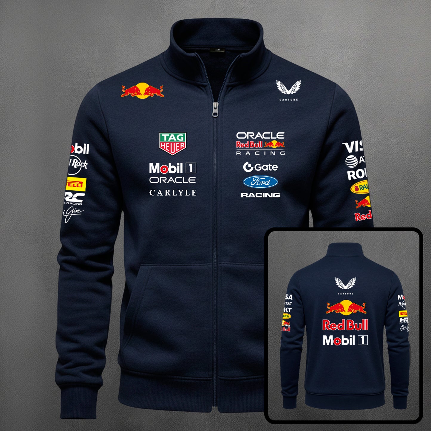 Buzo Cuello Alto F1 Redbull Estampado Ac