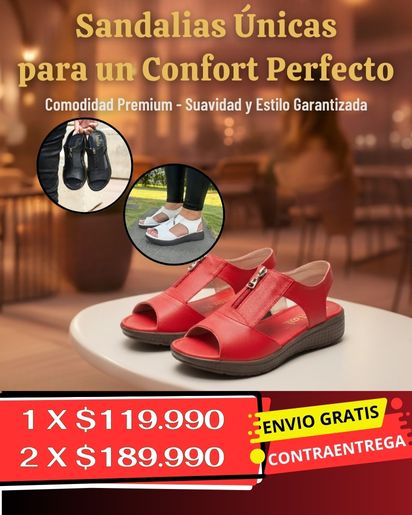 Sandalia Con Cierre Planta Confort