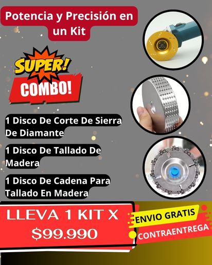 kit x 3 discos de corte