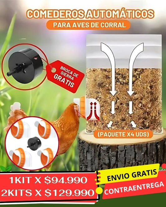 Comedero Para Aves X4 Unidades Y Broca