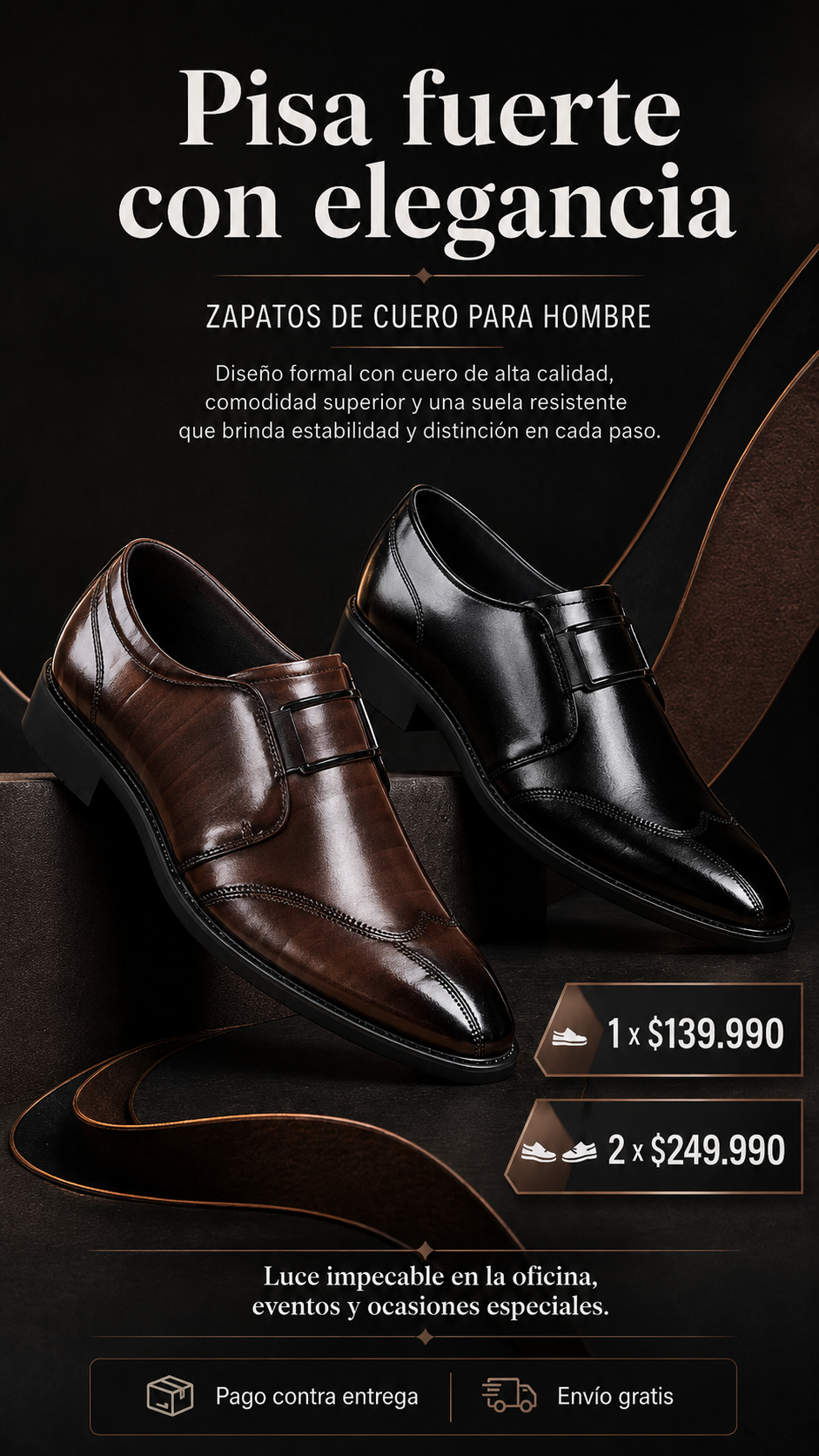 Zapatos De Cuero Para Hombre