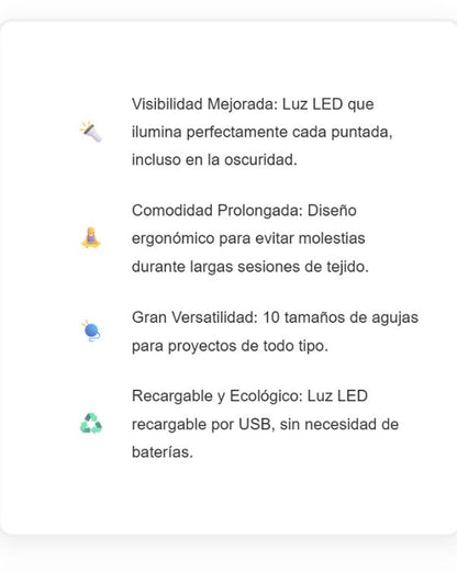 Kit para tejer recargable