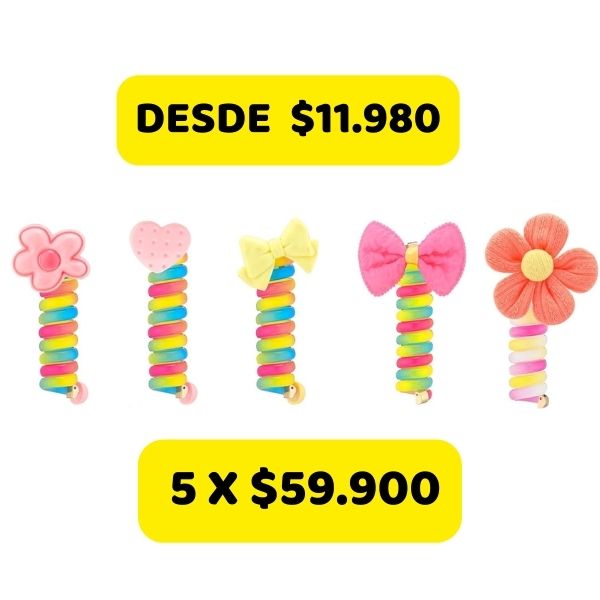 Moñitas Coloridas kit de 5