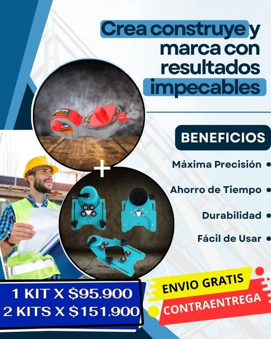 Combo  soporte para perforación +Trazador De Lineas