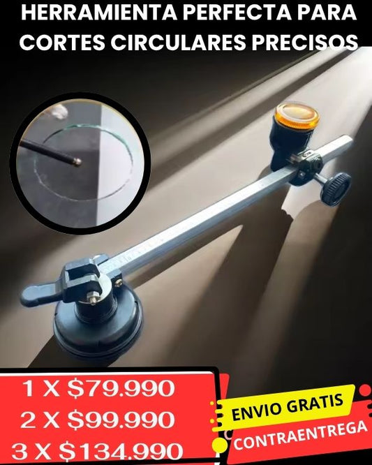 Cortador Circular De Vidrio Con Perilla