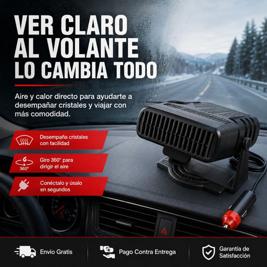 Mini Ventilador Y Calefactor Auto