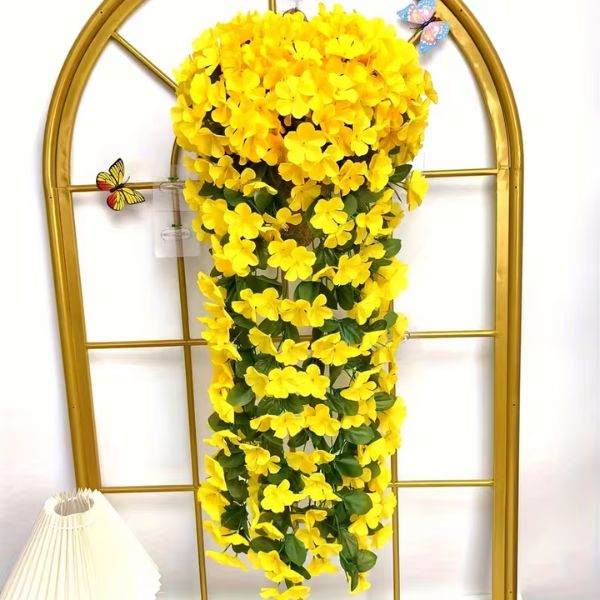 Ramo De Orquideas Artificiales + Canasta