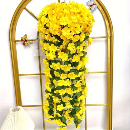 Ramo De Orquideas Artificiales + Canasta