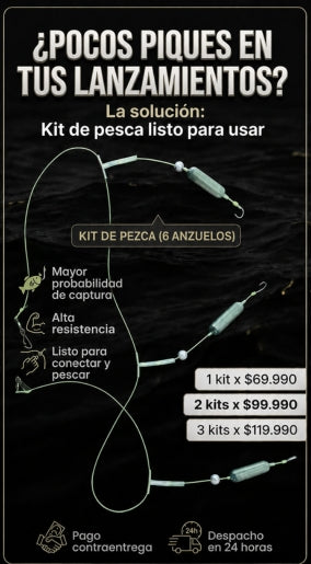 Kit de pesca (6 anzuelos)